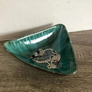 Vintage Blue Mountain Pottery Triangular  Dish